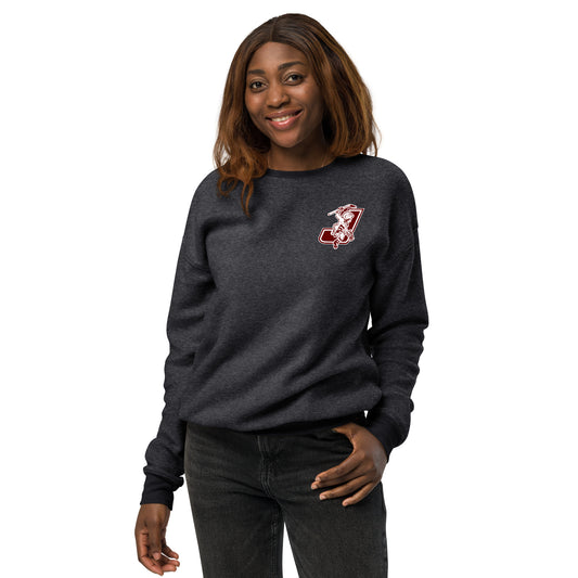 Unisex sueded fleece sweatshirt